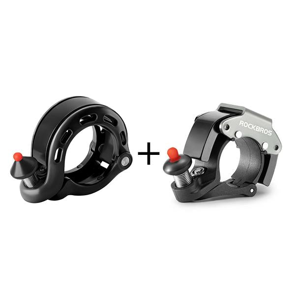 ROCKBROS Campana Bicicleta Avisador 100dB Sonido Fuerte Novedoso Mini Campana Ciclismo en Aleación de Aluminio y Acero Inoxidable de Alta Calidad & Oculta Fácil Instalación