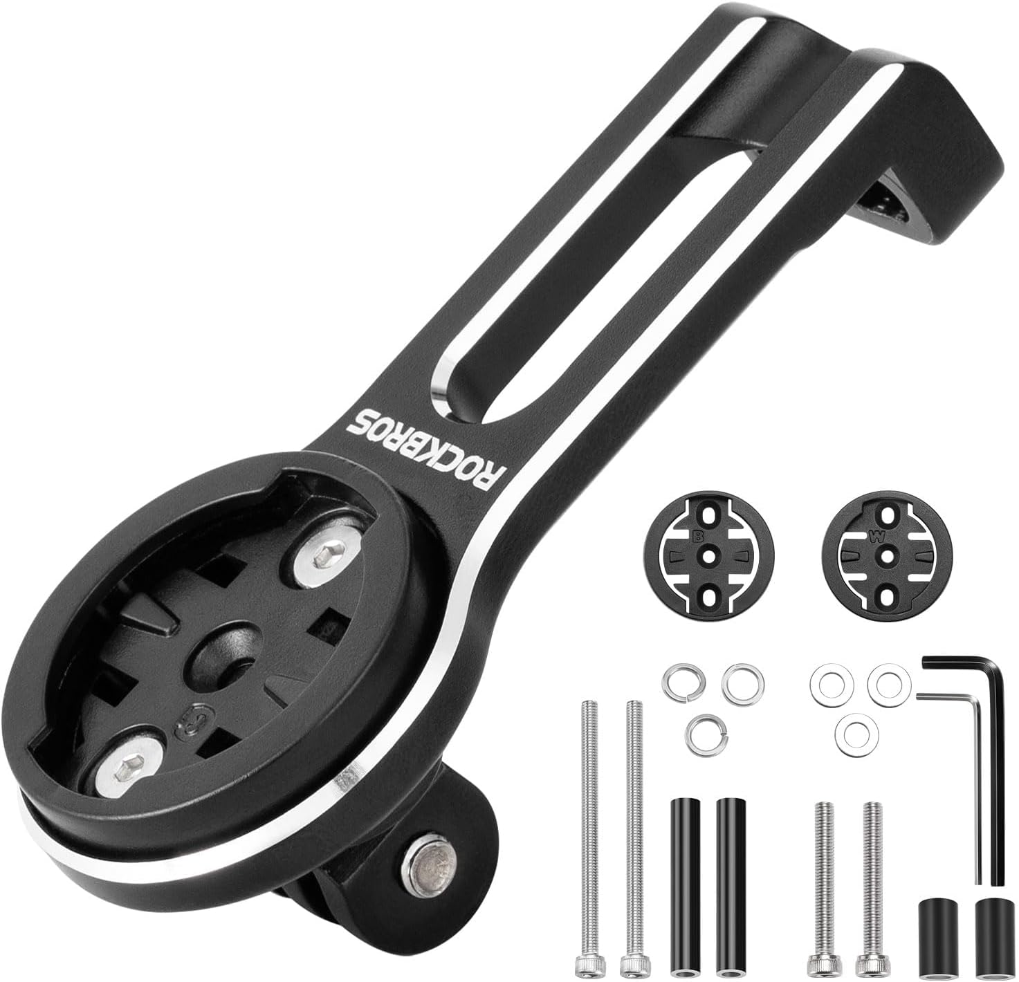 Soporte de computadora de bicicleta ROCKBROS compatible con Garmin, Bryton, Wahoo y iGPSPORT; soporte de manivela GPS para Giant TCR/10 (solo), con adaptadores; soporte frontal tipo out-front para cámaras