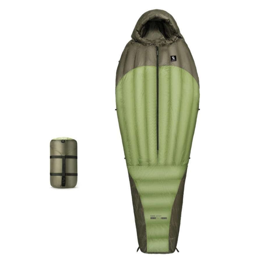 ROCKBROS Qunature saco de dormir ultraligero para -10°C a -5°C diseño mumia con relleno de 90% de plumas & protección antiviento 3D ideal para camping al aire libre & excursiones de montaña
