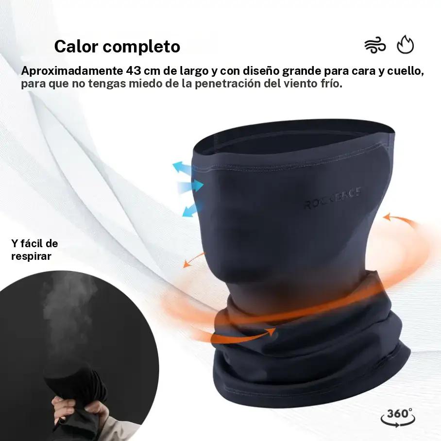 ROCKBROS Pasamontañas Multifuncionales de Lana Forrada Gorra Suave Máscara Facial Cuello Polaina