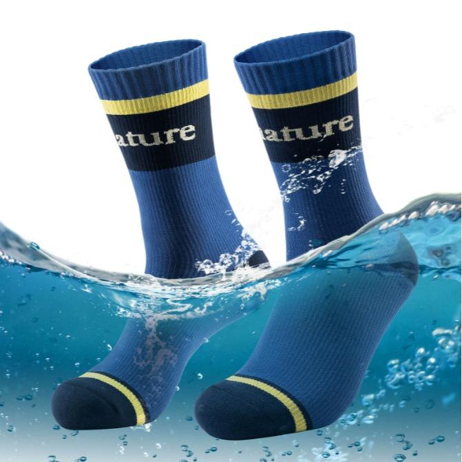 ROCKBROS Qunature Nature calcetines impermeables para exteriores - transpirables, cortavientos, resistentes al desgaste y antideslizantes - 85% algodón - con amortiguación de impactos y absorbentes de humedad