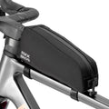 ROCKBROS Bolsa de Bicicleta para Marco Impermeable 0.9L Negro Resistente de Nylon con Rayas de Alta Reflexión para MTB y Uso Diario