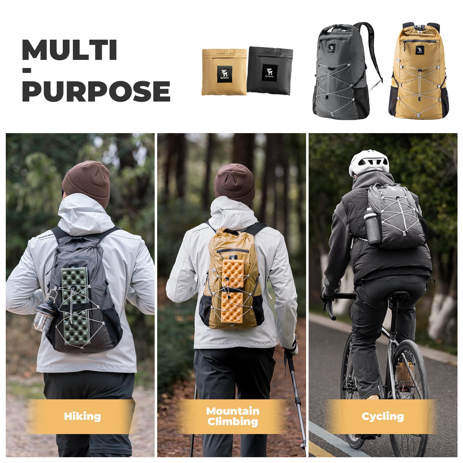 ROCKBROS Mochila ultraligera y plegable 20 L de capacidad robusta resistente al agua efecto loto cómoda para salidas diarias