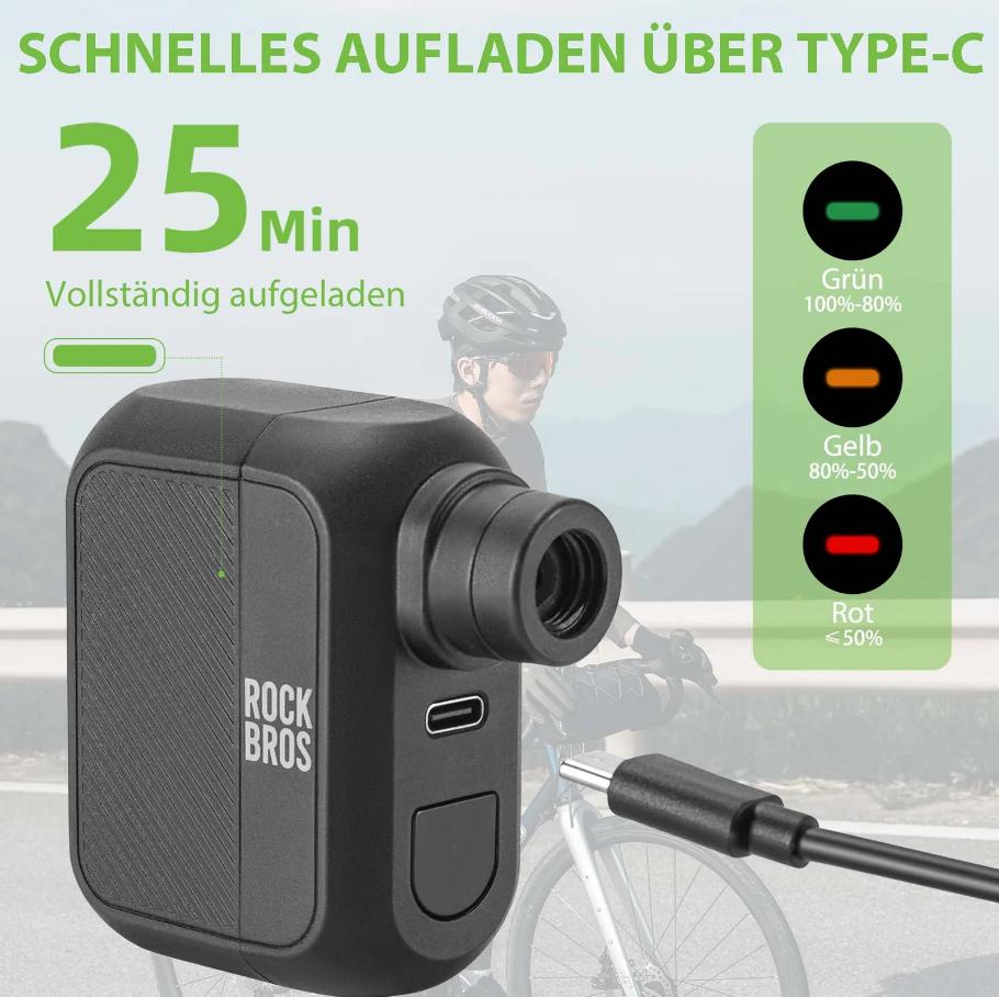 ROCKBROS AS110 mini bomba de aire a batería: 120 PSI, presión Turbo, más pequeña #E-Pumpe, USB-C de carga rápida.Tu salvavidas para llevar, larga autonomía para impresiones óptimas y diseño portátil para #Rennrad, #MTB & #Ebike