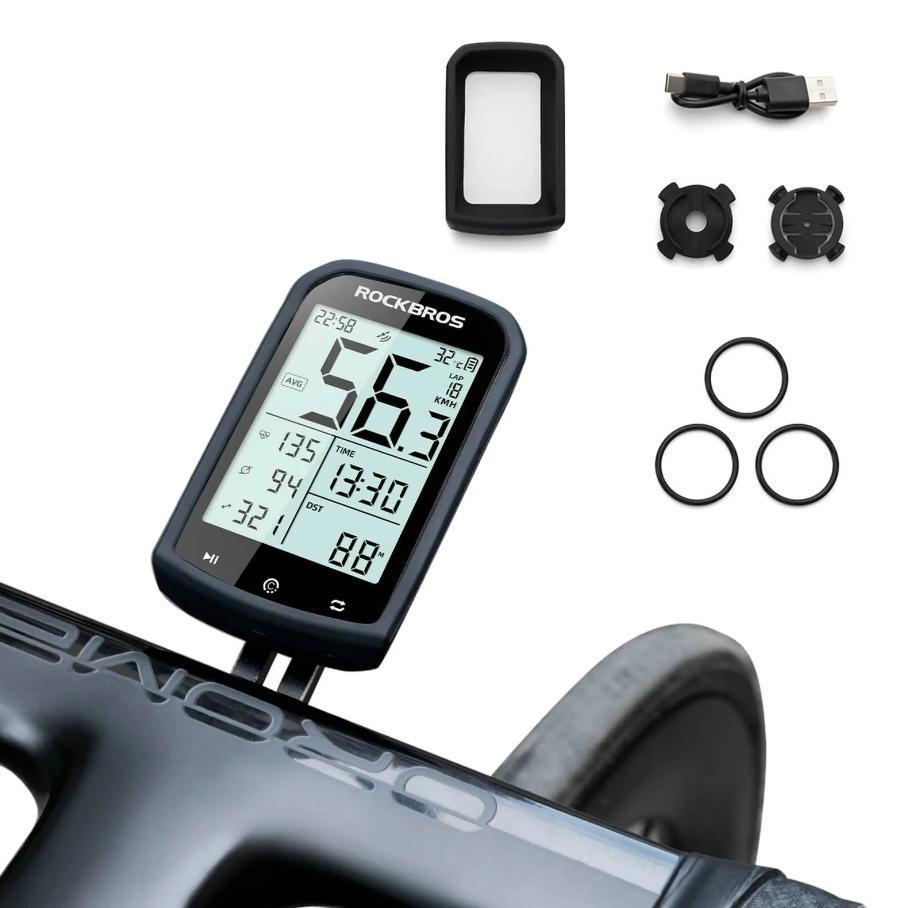 ROCKBROS computadora de bicicleta GPS – IPX6 resistente al agua, pantalla de 2,9 inch, multifuncional con puerto de carga rápida ANT+, batería de 1200 mAh para 35 horas de autonomía, perfecta para bicicleta de carretera y MTB #ComputadoraDeBicicleta #Gadg