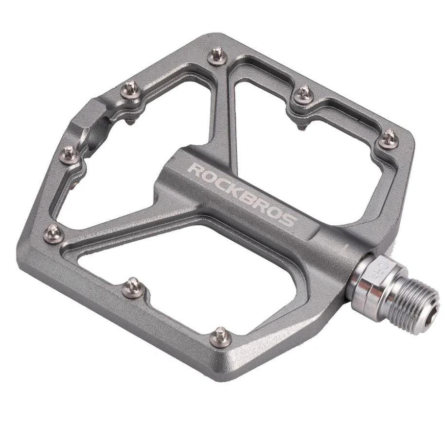 ROCKBROS Pedal de Aluminio 9/16 inch con Plataforma Ancha de 104mm y Super Agarre 8 Puntas de Acero Inoxidable CNC Precisión para MTB E-Bike & Bicicleta Urbana