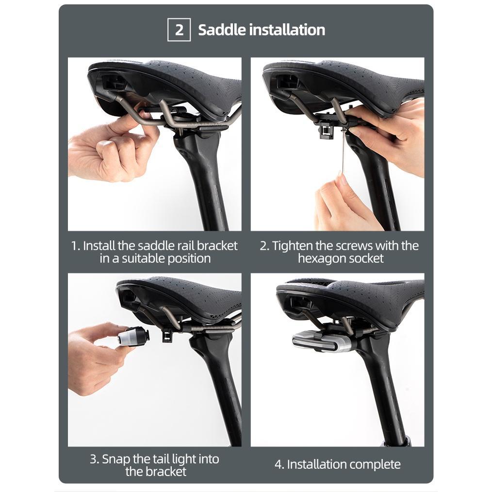 Luz trasera para bicicleta con sensor inteligente y función de luz de freno