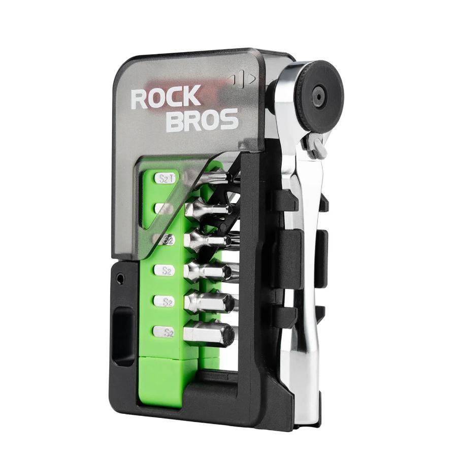 ROCKBROS set de herramientas magnético para bicicleta con llave de vaso y cambio rápido de puntas, para transporte y reparaciones seguros