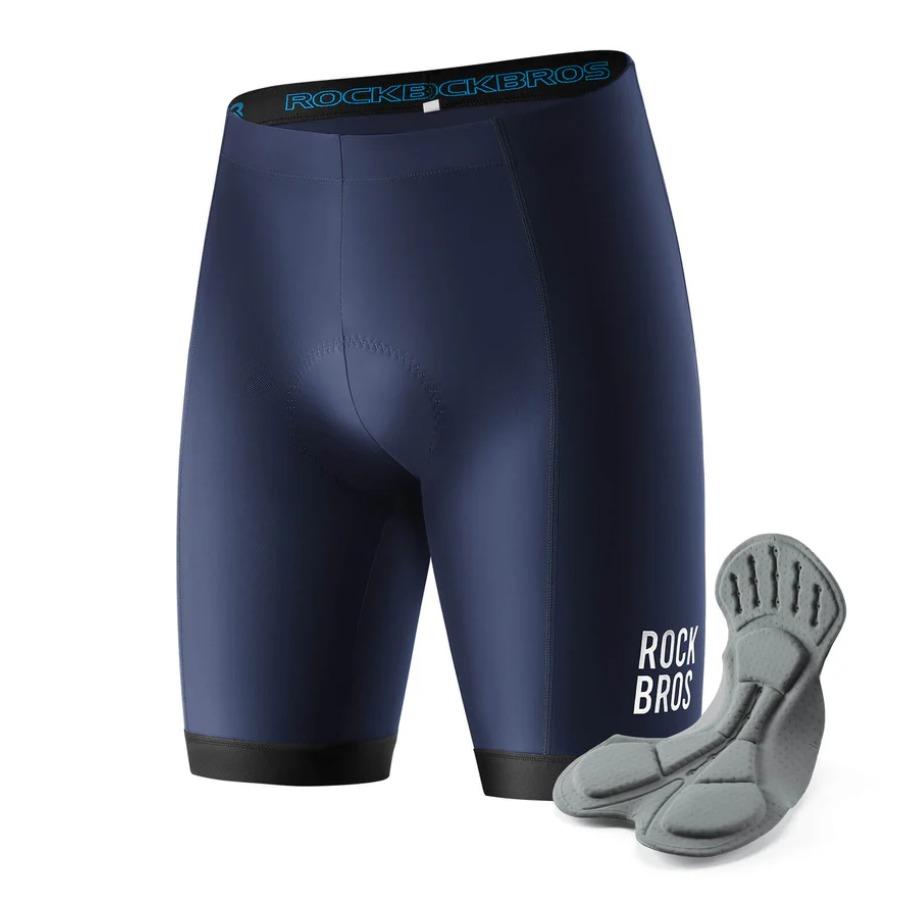 ROCKBROS Pantalones Cortos de Ciclismo con Acolchado para Hombre - Corte 3D y Tela Ultraelástica - Logo Reflectante - Máxima Comodidad y Seguridad en Bicicleta deporte shorts