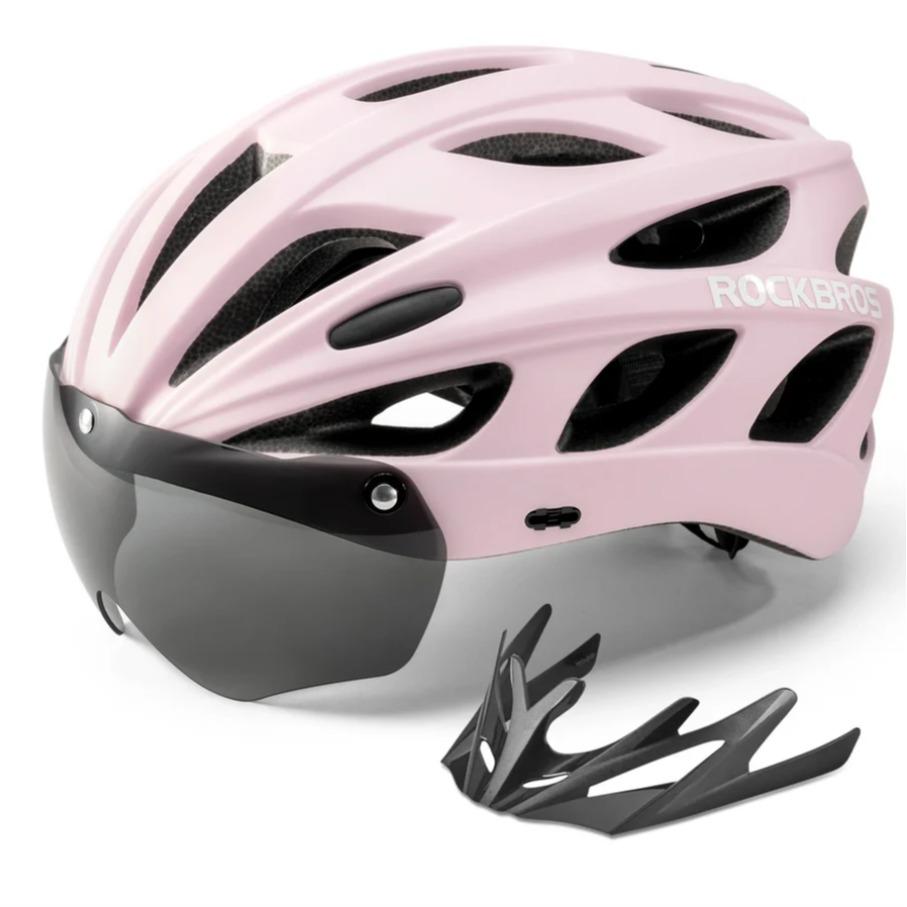 ROCKBROS casco de bicicleta infantil certificado CE con visera magnética, ultraligero 280 g, ajustable, forro interior desmontable, protección para la cabeza en bicicleta, patinete y actividades al aire libre, casco seguro para el día a día