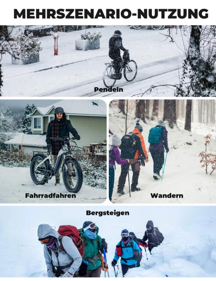 ROCKBROS Chaqueta de ciclismo con calefacción, puerto Tipo-C, sistema de calefacción integrado, puños a prueba de viento, bolsillos prácticos, apta para lavadora, para invierno y bicicleta eléctrica