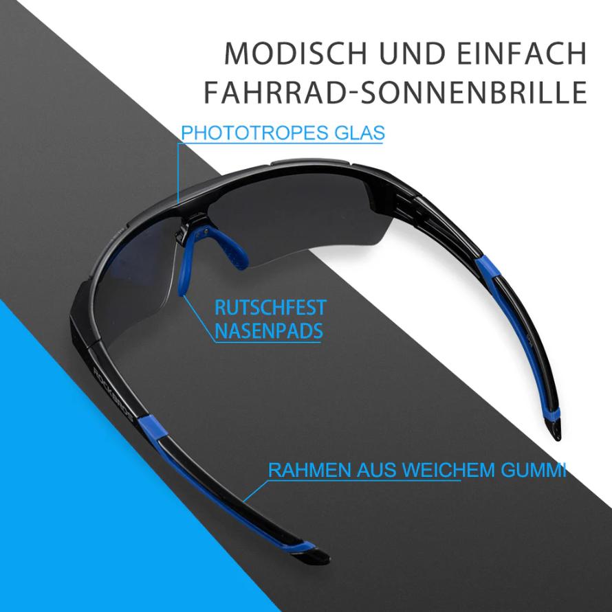 ROCKBROS Gafas de ciclismo Gafas de sol Gafas de medio marco Gafas fotocromáticas