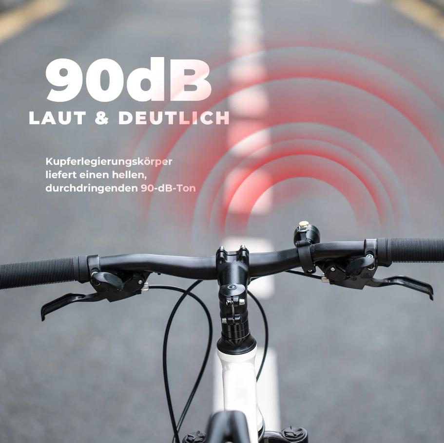 ROCKBROS campana de bicicleta mini 90 dB aleación de cobre universal compatible con manillares de 22,2 mm & 31,8 mm instalación rápida montaje antivibración bike bell