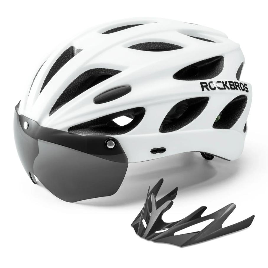 ROCKBROS casco de bicicleta infantil certificado CE con visera magnética, ultraligero 280 g, ajustable, forro interior desmontable, protección para la cabeza en bicicleta, patinete y actividades al aire libre, casco seguro para el día a día