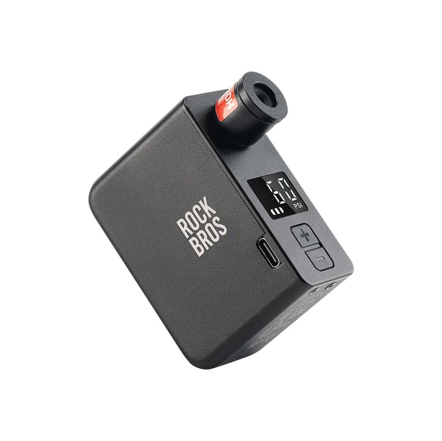 ROCKBROS AS1 Pro mini bomba para bicicleta eléctrica 120 PSI batería de 450 mAh pantalla LED USB-C carga rápida ultracompacta ligera autostop ideal para bicicleta de carretera MTB & desplazamientos BikePump CyclingEssentials