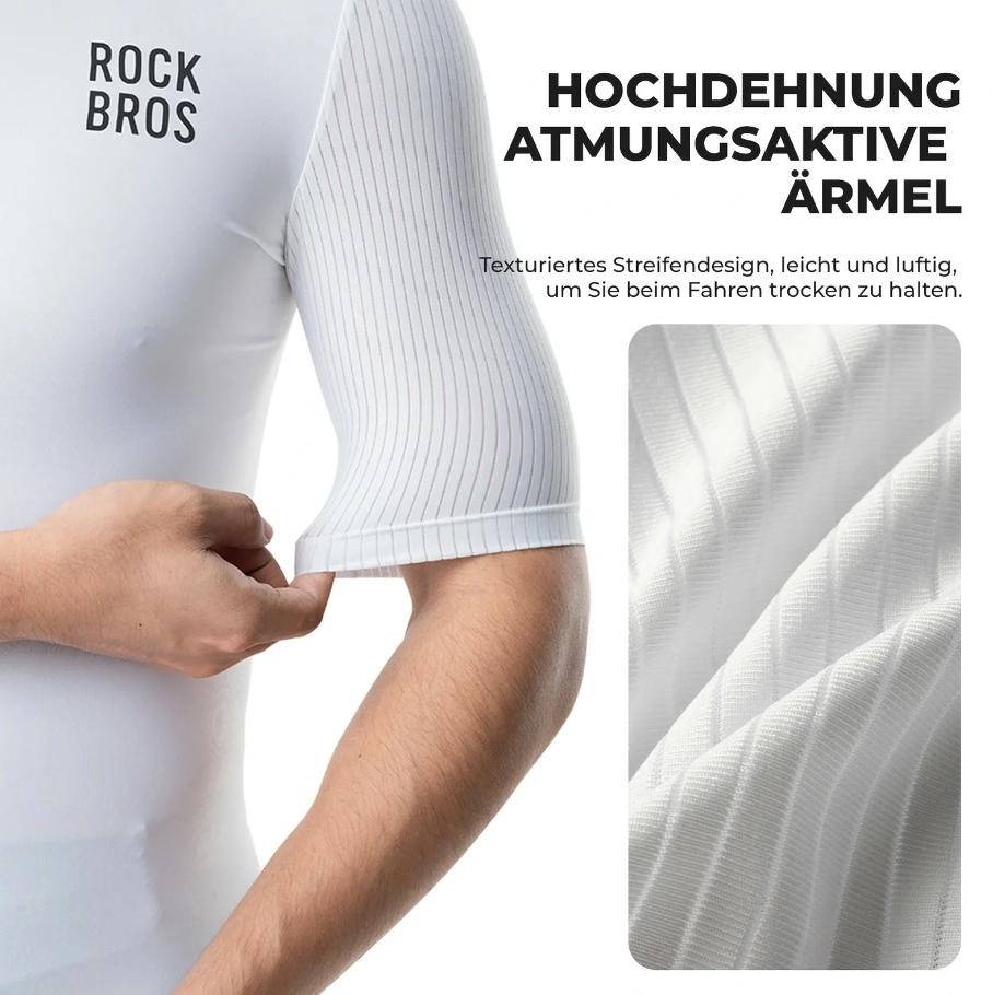 ROCKBROS camiseta de ciclismo para hombre de manga corta – transpirable, reflectante