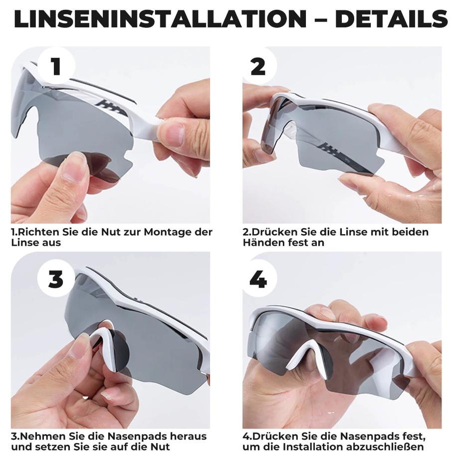 ROCKBROS Gafas de ciclismo polarizadas con lentes intercambiables protección UV deportivas unisex gafas pp