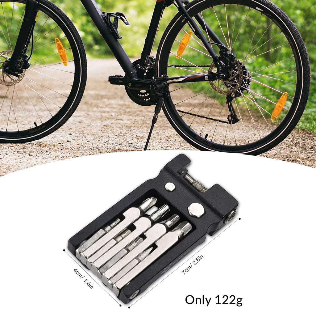 ROCKBROS Jogo de herramientas multifunción para bicicleta 20 en 1, set de reparación plegable de acero inoxidable