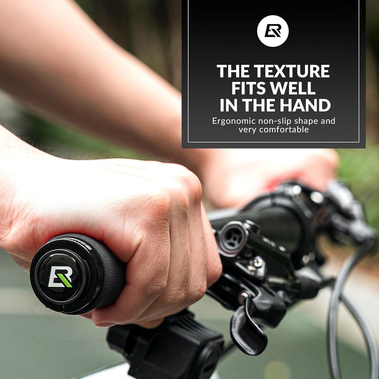 ROCKBROS manopla de bicicleta antideslizante de esponja EVA con diseño de bloqueo de aluminio, manopla para scooter y manopla para barra de dirección, manopla de bicicleta para MTB, bicicleta de carretera y trekking, e‑bike, 22 mm