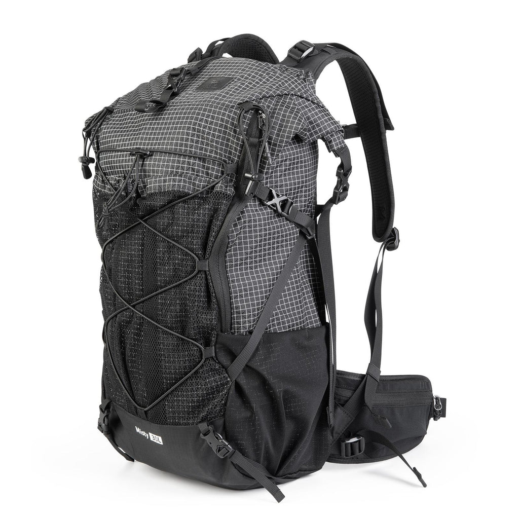 ROCKBROS mochila de trekking 35L resistente al agua, material de nylon robusto, gran capacidad, varios compartimentos, sistema de transporte cómodo, detalles de seguridad, mochila de senderismo versátil para caminatas de 1-2 días o viajes de 3 días