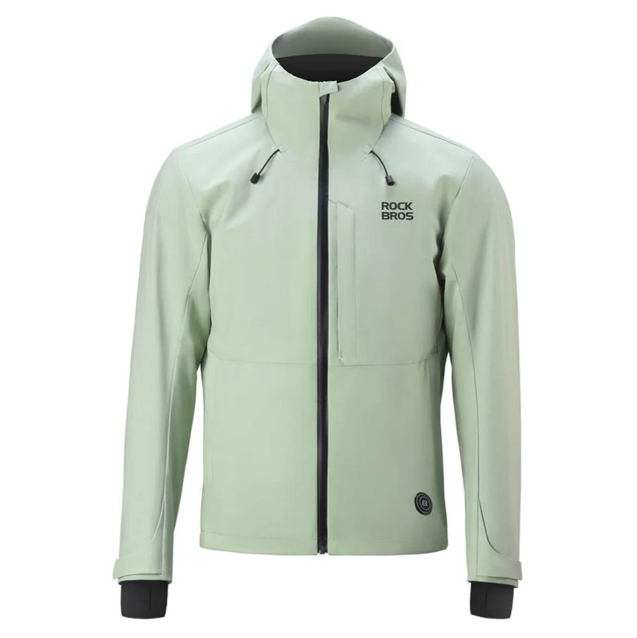 ROCKBROS Chaqueta de ciclismo con calefacción, puerto Tipo-C, sistema de calefacción integrado, puños a prueba de viento, bolsillos prácticos, apta para lavadora, para invierno y bicicleta eléctrica