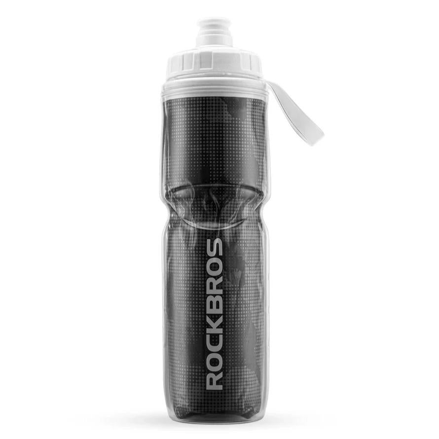 ROCKBROS botella de agua para bicicleta 670 ml, a prueba de fugas, botella deportiva con tapa de presión, sin BPA, ligera y robusta, para entrenamiento en bicicleta y senderismo, rosa