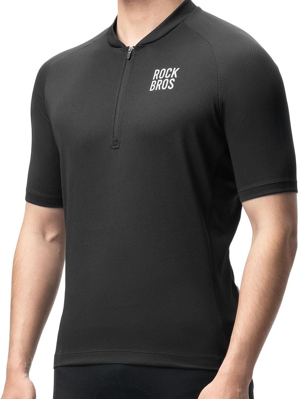 ROCKBROS Camiseta Ciclismo Hombre Manga Corta Camisetas de Ciclismo Maillot Ciclismo Bicicleta Carretera Transpirable Ropa de Ciclismo Secado Rápido para Bicicleta de Carretera Montaña Ciclismo