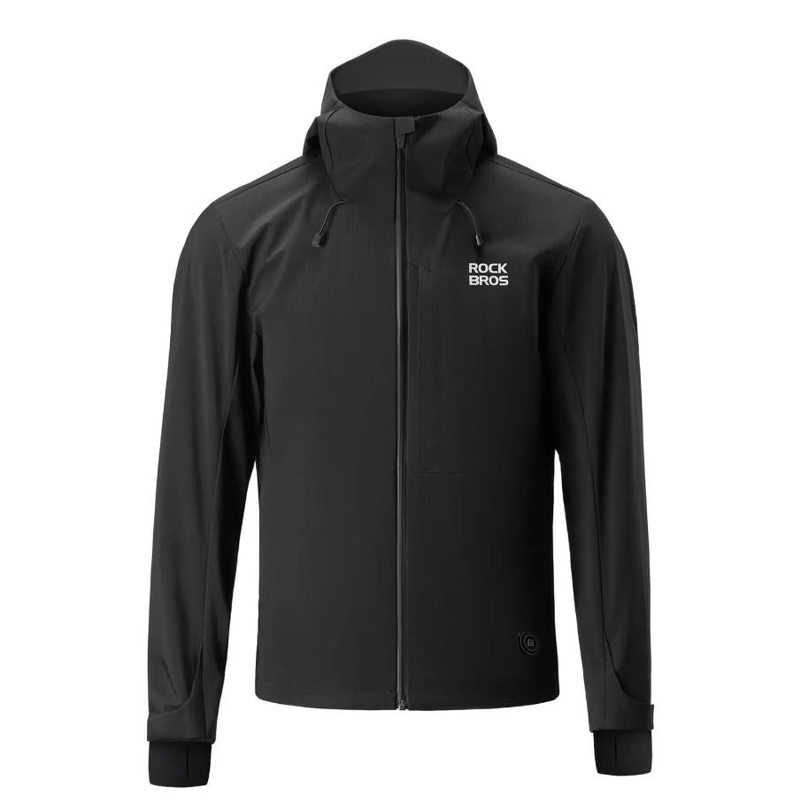 ROCKBROS Chaqueta de ciclismo con calefacción, puerto Tipo-C, sistema de calefacción integrado, puños a prueba de viento, bolsillos prácticos, apta para lavadora, para invierno y bicicleta eléctrica