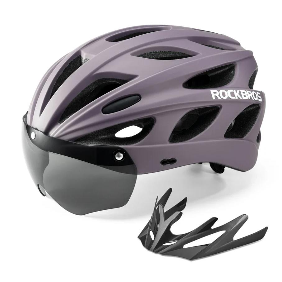 ROCKBROS casco de bicicleta infantil certificado CE con visera magnética, ultraligero 280 g, ajustable, forro interior desmontable, protección para la cabeza en bicicleta, patinete y actividades al aire libre, casco seguro para el día a día