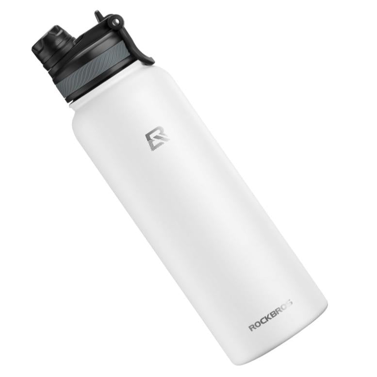 ROCKBROS botella de agua de acero inoxidable 550ml/650ml/1000ml/1200ml, termo, sin BPA, botella de agua de gran capacidad, a prueba de fugas, termo para bicicleta, outdoor, senderismo, deporte