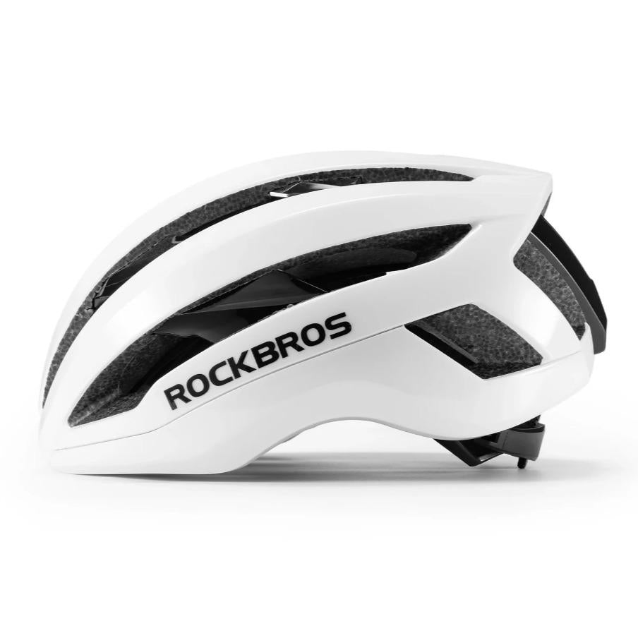 ROCKBROS Casco de bicicleta ligero certificado CE LK-79 con marco interior reforzado, carcasa exterior de policarbonato (PC), espuma EPS, sistema de ventilación y cierre magnético rápido, peso de 284 g