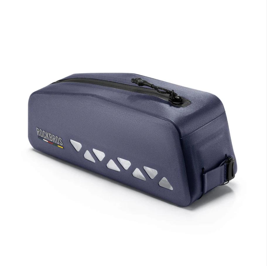 ROCKBROS ROAD TO SKY #Bikepacking bolsa de tubo superior 100% impermeable 1L con protección para lluvia intensa sistema de cierre giratorio bolsa de cuadro perfecta para grava, MTB & #Ebike acceso rápido a snacks & móvil #Impermeable #Bolsa de bicicleta