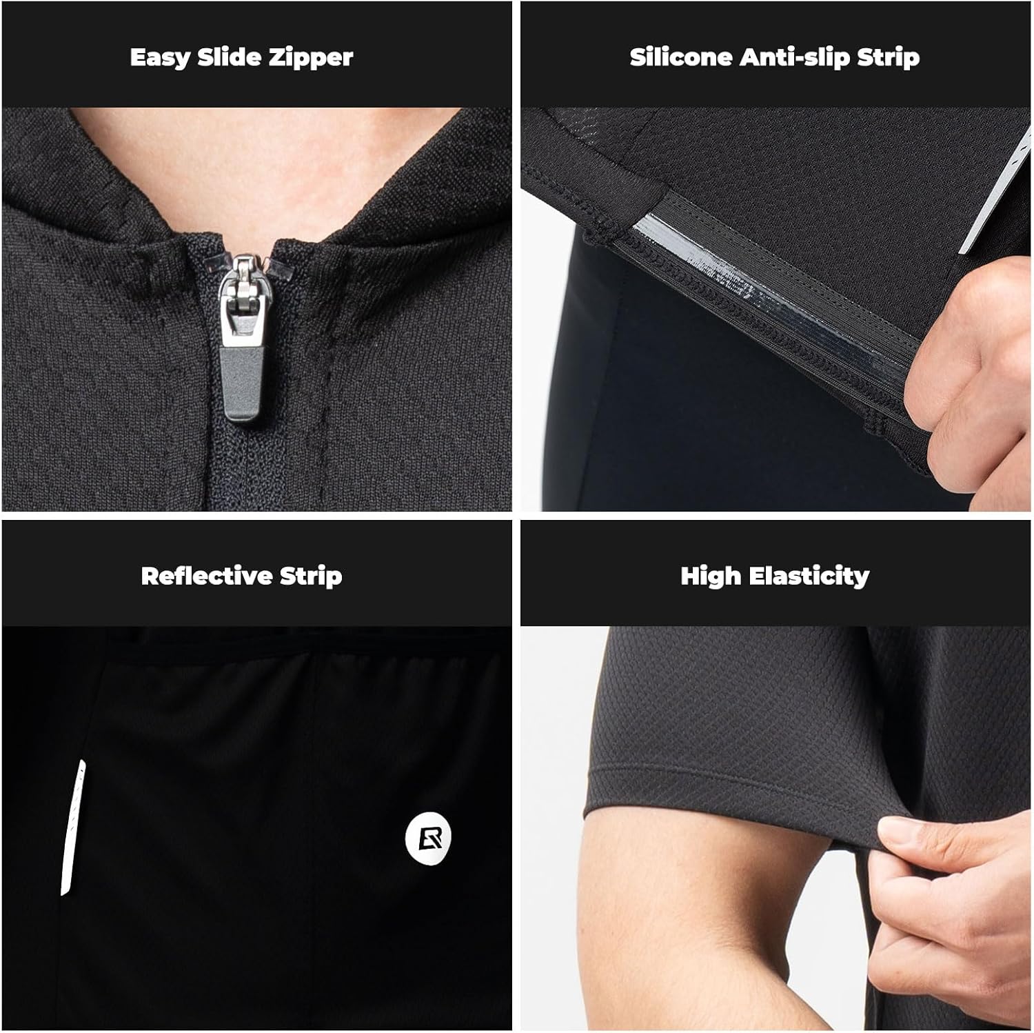 ROCKBROS Camiseta Ciclismo Hombre Manga Corta Camisetas de Ciclismo Maillot Ciclismo Bicicleta Carretera Transpirable Ropa de Ciclismo Secado Rápido para Bicicleta de Carretera Montaña Ciclismo
