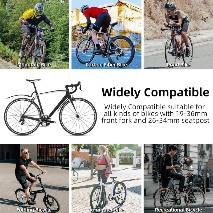 Guardabarros Delantero Y Trasero Retráctiles Para Bicicleta
