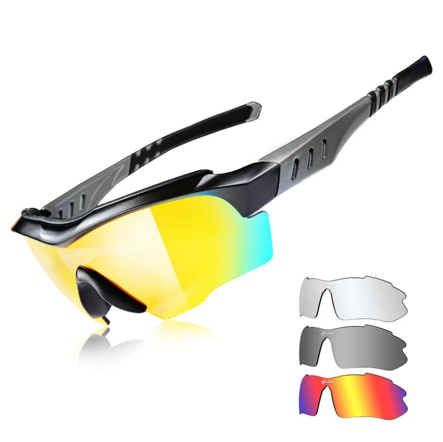 ROCKBROS Gafas de ciclismo polarizadas con lentes intercambiables protección UV deportivas unisex gafas pp