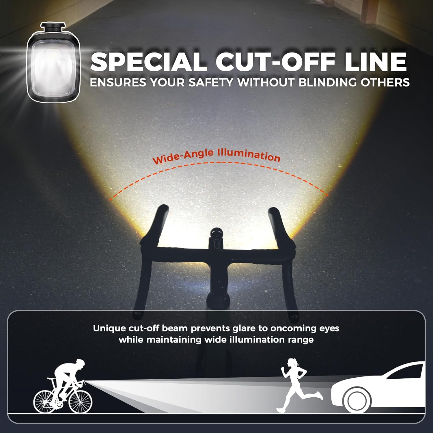 ROCKBROS 1000LM Bike Headlight with Smart Control
