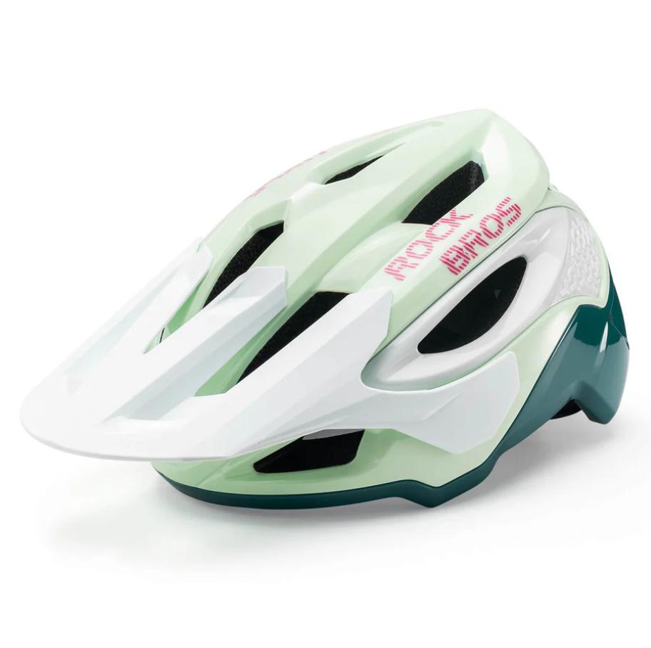 ROCKBROS casco de bicicleta certificado CE con 16 aberturas de aire y sistema de ventilación, protección contra impactos certificada, visera amplia, forro interior desmontable, ajustable para jóvenes y adultos