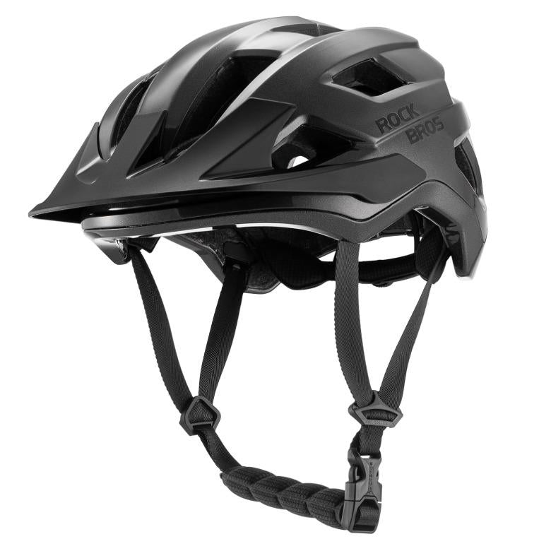 ROCKBROS casco de bicicleta certificado CE para jóvenes y niños con visera desmontable ajuste profundo seguro para MTB BMX descenso en bicicleta y patinaje con ventilación a 360 grados