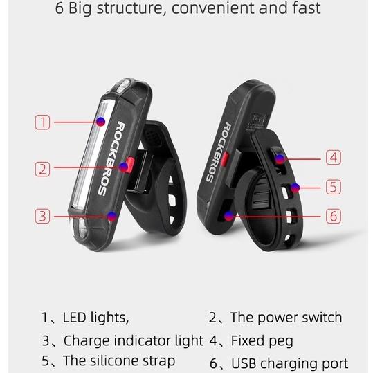 Luz trasera impermeable para bicicleta, señalizador para ciclismo
