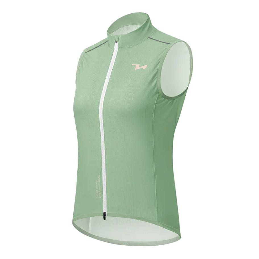 ROCKBROS chaleco de ciclismo para mujer cortavientos, ultraligero y transpirable, ajuste entallado con elementos reflectantes, cremallera bidireccional YKK para máxima libertad de movimiento