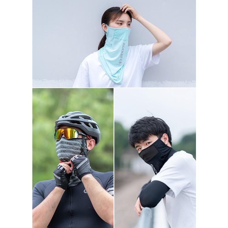 Mascarilla de seda fría, transpirable y con protección UV, para ciclismo