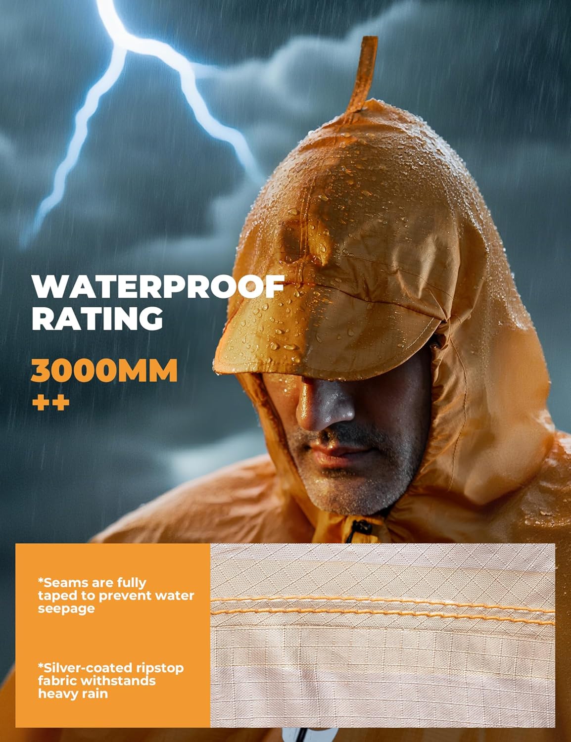 Poncho Impermeable 3 En 1