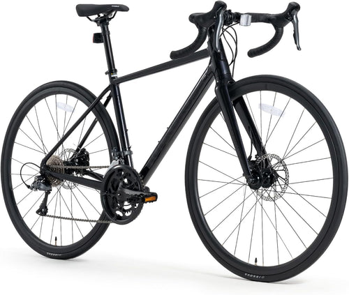 BICICLETAS DE CARRETERA ROCKBROS SPIN W2M, marco de aluminio, Shimano Claris 2×8 velocidades, frenos de disco mecánicos, bicicleta ligera para mujeres y hombres, comodidad y control en viajes largos