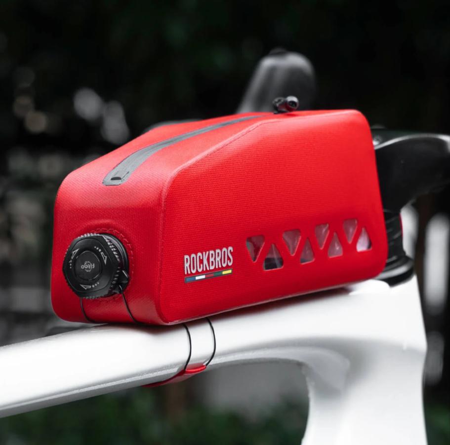 ROCKBROS ROAD TO SKY #Bikepacking bolsa de tubo superior 100% impermeable 1L con protección para lluvia intensa sistema de cierre giratorio bolsa de cuadro perfecta para grava, MTB & #Ebike acceso rápido a snacks & móvil #Impermeable #Bolsa de bicicleta
