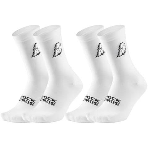 ROCKBROS Calcetines Ciclismo Bicicleta Hombre Mujer, Calcetines Ciclismo Transpirables para Ciclismo, Correr, Fitness, Entrenamiento, Calcetines Cómodos con Talón Reforzado & Tira Antideslizante en el Empeine, 36-46
