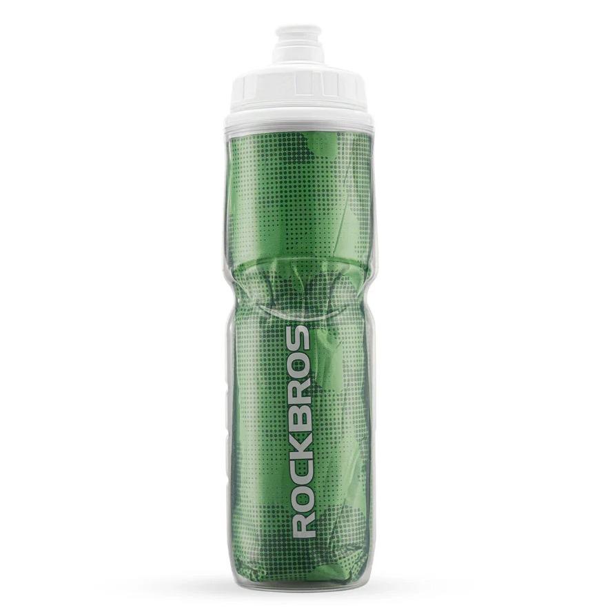 ROCKBROS botella de agua para bicicleta 670 ml, a prueba de fugas, botella deportiva con tapa de presión, sin BPA, ligera y robusta, para entrenamiento en bicicleta y senderismo, rosa