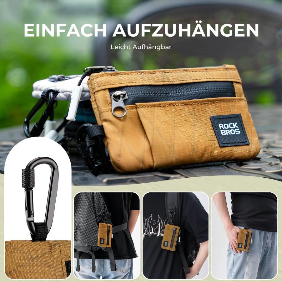 CARTERA COMPACTA ROCKBROS ️Para tarjetas y efectivo  Perfecta para el día a día, deporte y viajes ️Elegante, ligera y práctica – tu inteligente compañero de diario