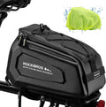 ROCKBROS Bolsa de Portaequipajes para Bicicleta 9L Impermeable con Cubierta de Lluvia y Correa de Hombro Cintas Reflectantes y 4 Correas Ajustables con Cierre de Velcro para Mayor Seguridad y Estabilidad