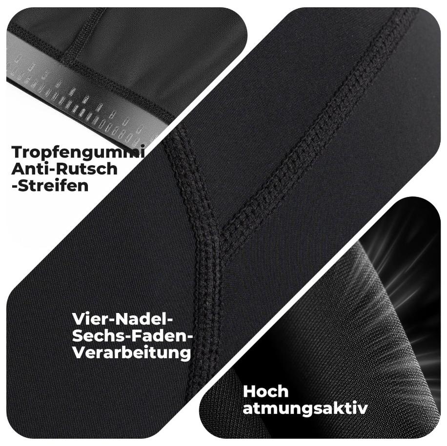 ROCKBROS Pantalones Cortos de Ciclismo con Acolchado para Hombre - Corte 3D y Tela Ultraelástica - Logo Reflectante - Máxima Comodidad y Seguridad en Bicicleta deporte shorts