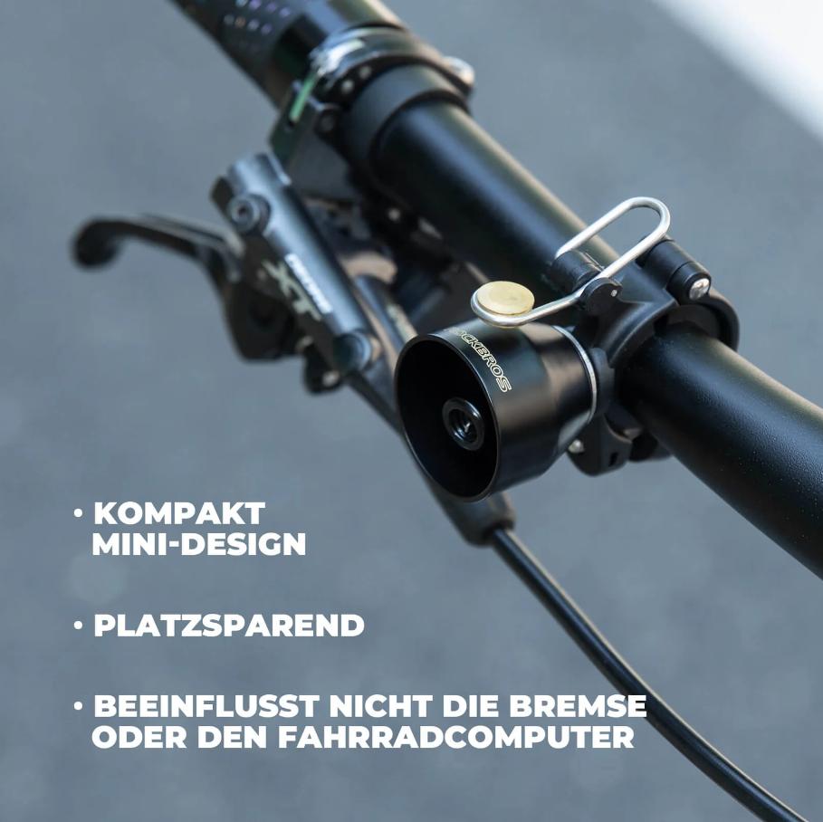 ROCKBROS campana de bicicleta mini 90 dB aleación de cobre universal compatible con manillares de 22,2 mm & 31,8 mm instalación rápida montaje antivibración bike bell